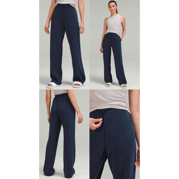 Lululemon Pants - Lululemon Softstreme High-Rise Straight-Leg‎ Pant Navy Blue Size 6 LW5EGTS